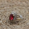 Ruby Ring, Handmade Women's Ring, Turkish Handmade Ring, Authentic Ring, Ottoman Ring, Ladies Ring, 925k Sterling Silver, Gift For Her,