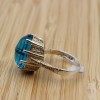 Turkish Handmade Ring, Silver Ladies Ring, Handmade Women Ring, Ottoman Women Ring, Aquamarine Ring, Ladies Ring, 925k Sterling Silver Ring,
