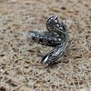 Snake Mens Ring, Turkish Handmade Sterling Silver Ring, Silver Snake Ring, Animal Wrap Ring, Ruby Men Ring, Animal Ring, 925 Sterling Silver