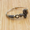Snake Bracelet, Mixed Color Bracelet, Handmade Bracelet, Bangle Cuff, Turkish Handmade, Animal Bracelet, Gift for Her, 925k Sterling Silver,