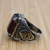 Mens Handmade Ring, Turkish Handmade Silver Men Ring, Ottoman Men Ring, Ruby Ring, Men's Jewelry, Gift for Him, 925k Sterling Silver Ring Mens Handmade Ring, Turkish Handmade Silver Men Ring, Ottoman Men Ring, Ruby Ring, Men's Jewelry, Gift for Him, 925k Sterling Silver Ring