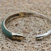 Emerald Bracelet, Ottoman Bracelet, Handmade Bracelet, Bangle Cuff, Turkish Handmade, Bangle Bracelet, Gift for Her, 925k Sterling Silver,