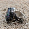 Mystic Topaz Ring, Handmade Ring, Turkish Handmade Silver Men Ring, Mystic Topaz Ring, Men's Jewelry, Gift for Him, 925k Sterling Silver