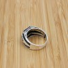 Turkish Handmade Silver Men's Ring, Men's Handmade Ring, Men's Ring, Onyx Men's Ring, Ottoman Mens Ring, Gift for Him, 925k Sterling Silver,