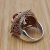 Ruby Ring, Handmade Women's Ring, Turkish Handmade Ring, Authentic Ring, Ottoman Ring, Ladies Ring, 925k Sterling Silver, Gift For Her,