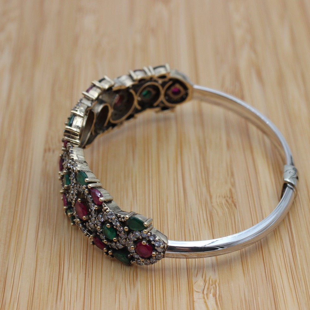 Ruby Emerald Bracelet, Ottoman Bracelet, Handmade Bracelet, Bangle Cuff, Bracelet, Turkish Handmade, Gift For Her, 925k Sterling Silver, Ruby Emerald Bracelet, Ottoman Bracelet, Handmade Bracelet, Bangle Cuff, Bracelet, Turkish Handmade, Gift For Her, 925k Sterling Silver,