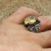 Citrine Men's Ring, Handmade Men's Ring, Ottoman Men's Ring, Oval Stone, Men's Jewelry, Gift for Him, 925k Sterling Silver, Turkish Ring Citrine Men's Ring, Handmade Men's Ring, Ottoman Men's Ring, Oval Stone, Men's Jewelry, Gift for Him, 925k Sterling Silver, Turkish Ring