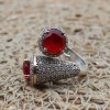 Ruby Ring, Handmade Women's Ring, Turkish Handmade Ring, Adjustable Ring, Ottoman Ring, Ladies Ring, 925k Sterling Silver, Gift For Her,