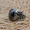Handmade Silver Men's Ring, Onyx Men's Ring, Turkish Handmade Men's Ring, Men's Ring, Ottoman Mens Ring, Gift for Him, 925k Sterling Silver,