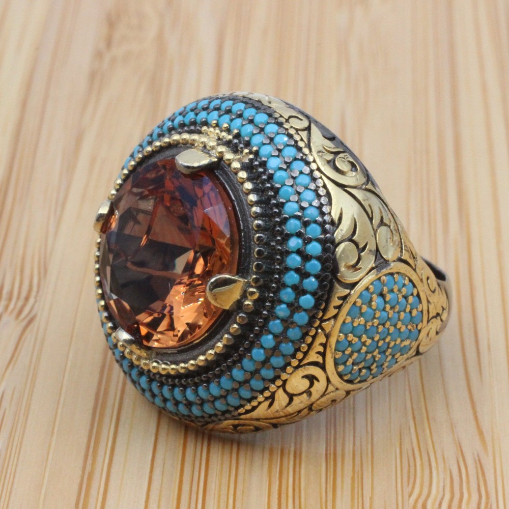 Men's Handmade Ring, Turkish Handmade, Silver Men Ring, Ottoman Ring, Alexandrite Ring, Men's Jewelry, Gold Ring, 925k Sterling Silver Ring
