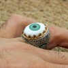 Evil Eye Men's Ring, Emerald Ring, Handmade Ring, Turkish Handmade Silver Men Ring, Men's Jewelry, Gift for Him, 925k Sterling Silver Ring Evil Eye Men's Ring, Emerald Ring, Handmade Ring, Turkish Handmade Silver Men Ring, Men's Jewelry, Gift for Him, 925k Sterling Silver Ring