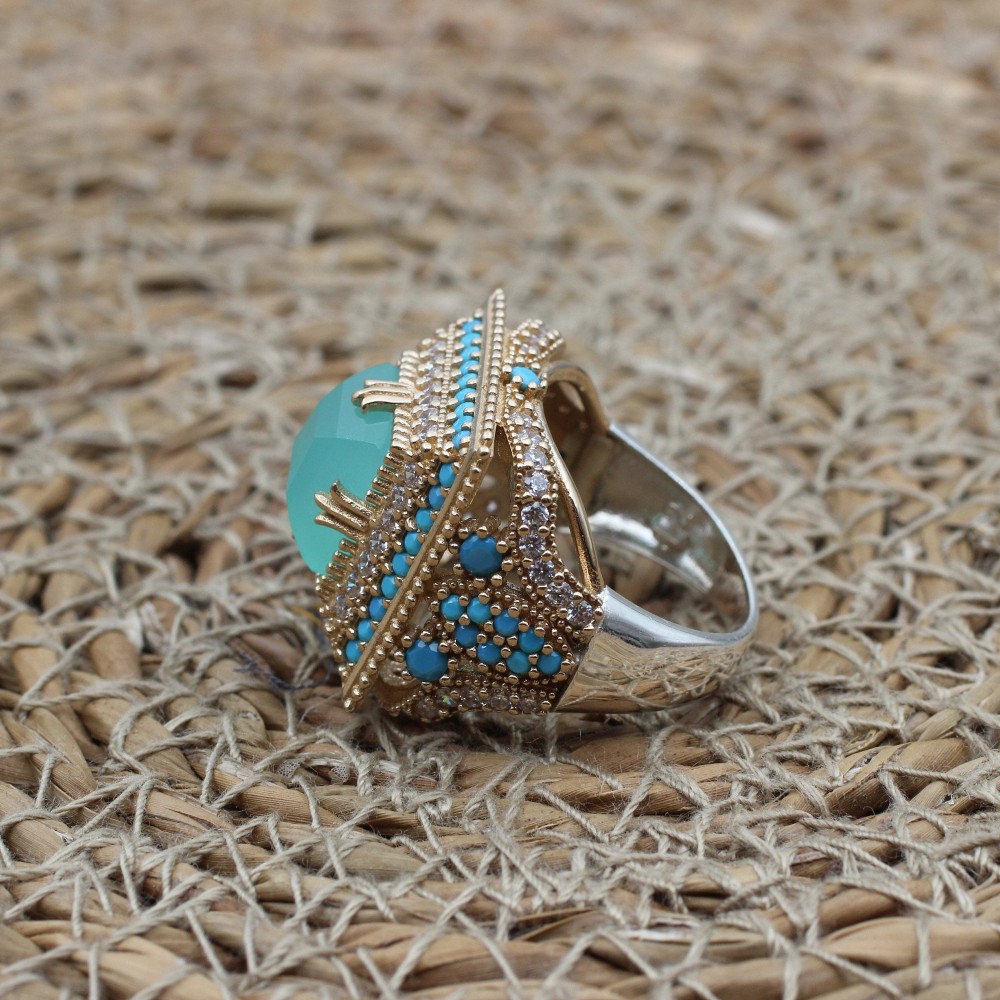 Turkish Handmade Ring, Silver Ladies Ring, Handmade Women Ring, Ottoman Women Ring, Jade Topaz Ring, Ladies Ring, 925k Sterling Silver Ring, Turkish Handmade Ring, Silver Ladies Ring, Handmade Women Ring, Ottoman Women Ring, Jade Topaz Ring, Ladies Ring, 925k Sterling Silver Ring,
