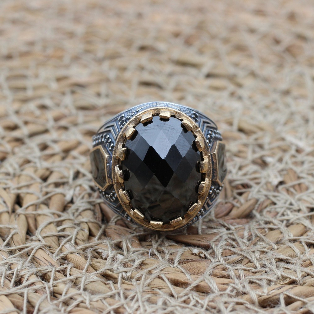 Handmade Silver Men's Ring, Onyx Men's Ring, Turkish Handmade Men's Ring, Men's Ring, Ottoman Mens Ring, Gift for Him, 925k Sterling Silver, Handmade Silver Men's Ring, Onyx Men's Ring, Turkish Handmade Men's Ring, Men's Ring, Ottoman Mens Ring, Gift for Him, 925k Sterling Silver,