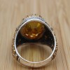 Citrine Men's Ring, Handmade Men's Ring, Turkish Handmade Mens Ring,  Silver Mens Ring, Ottoman Mens Ring, Gift for Him, 925 Sterling Silver