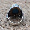 Turquoise Men's Ring, Handmade Ring, Turkish Handmade Silver Men Ring, Ottoman Ring, Men's Jewelry, Gift for Him, 925k Sterling Silver Ring
