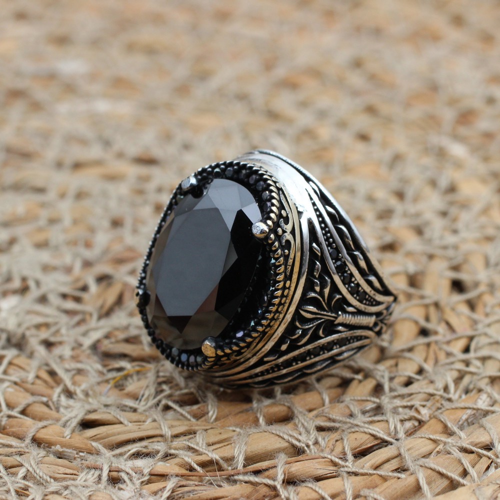 Turkish Handmade Silver Men's Ring, Men's Handmade Ring, Yemeni Men's Ring, Onyx Ring, Ottoman Ring, Gift for Him, 925k Sterling Silver, Turkish Handmade Silver Men's Ring, Men's Handmade Ring, Yemeni Men's Ring, Onyx Ring, Ottoman Ring, Gift for Him, 925k Sterling Silver,