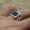 Men's Handmade Ring, Turkish Handmade Silver Men's Ring, Ottoman Men Ring, Onyx Ring, Men's Jewelry, Gift for Him, 925k Sterling Silver Ring