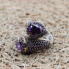 Amethyst Ring, Zircon Ring, Ladies Ring, Handmade Women's Ring, Turkish Handmade Ring, Authentic Ring, 925 Sterling Silver, Adjustable Ring,