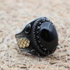 Handmade Silver Men's Ring, Onyx Men's Ring, Turkish Handmade Men's Ring, Men's Ring, Ottoman Mens Ring, Gift for Him, 925 Sterling Silver Handmade Silver Men's Ring, Onyx Men's Ring, Turkish Handmade Men's Ring, Men's Ring, Ottoman Mens Ring, Gift for Him, 925 Sterling Silver