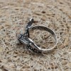 Snake Mens Ring, Turkish Handmade Sterling Silver Ring, Silver Snake Ring, Animal Wrap Ring, Ruby Men Ring, Animal Ring, 925 Sterling Silver