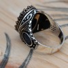 Sapphire Men Ring, Turkish Handmade Silver Men Ring, Mens Handmade Ring, Ottoman Ring, Men Jewelry, Gift for Him, 925k Sterling Silver Ring