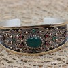 Emerald Bracelet, Ottoman Bracelet, Handmade Bracelet, Bangle Cuff, Turkish Handmade, Bangle Bracelet,Gift For Her, 925k Sterling Silver,