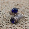 Sapphire Adjustable Ring, Handmade Womens Ring, Authentic Ring, Turkish Handmade Ring, Ottoman Women Ring, Ladies Ring, 925k Sterling Silver