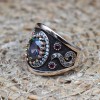 Handmade Women's Ring, Mystic Topaz Ring, Turkish Handmade Ring, Ladies Ring, Ottoman Women Ring, Ladies Ring, 925k Sterling Silver Ring,