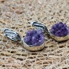 Amethyst Ladies Earring, Stud Earring, Handmade Women's Earring, Turkish Handmade, Ottoman Ladies Earring, Gift For Her, 925 Sterling Silver