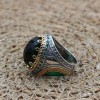 Emerald Men's Ring, Ottoman Men's Ring, Handmade Men's Ring, Turkish Handmade Men's Ring, Men's Jewelry, Gift for Him, 925 Sterling Silver
