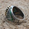Emerald Men's Ring, Ottoman Men's Ring, Handmade Men's Ring, Turkish Handmade Men's Ring, Men's Jewelry, Gift for Him, 925 Sterling Silver