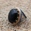 Handmade Silver Men's Ring, Onyx Men's Ring, Turkish Handmade Men's Ring, Men's Ring, Ottoman Mens Ring, Gift for Him, 925 Sterling Silver