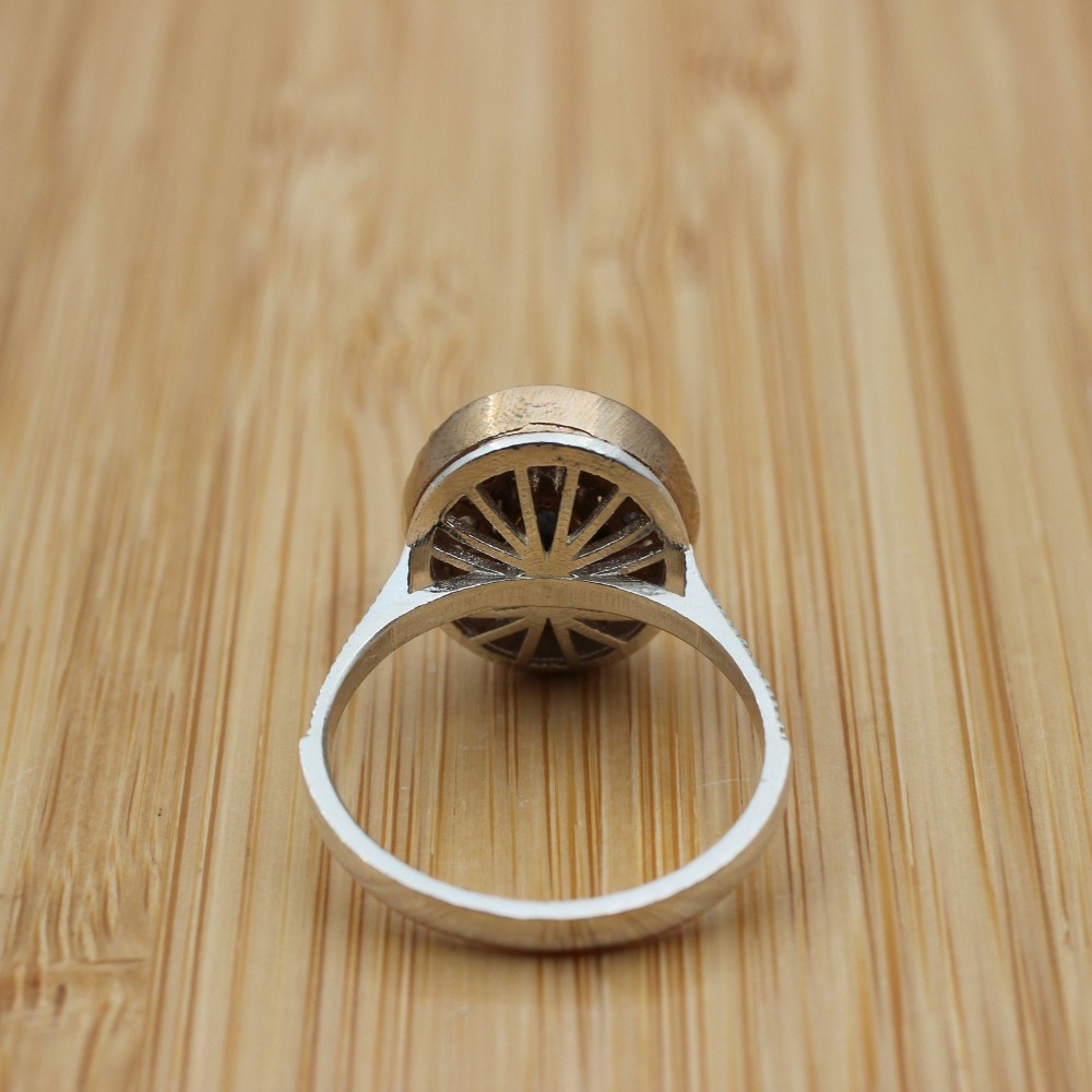 Aquamarine Ring, Handmade Women Ring, Turkish Handmade Silver Ladies Ring, Ottoman Ring, Ladies Ring, 925k Sterling Silver, Zircon Ring