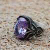 Amethyst Men's Ring, Mens Handmade Ring, Turkish Handmade Silver Men Ring, Ottoman Men Ring, Men Jewelry, Gift for Him, 925k Sterling Silver