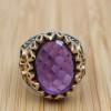 Men's Handmade Ring, Yemeni Ring, Amethyst Ring, Turkish Handmade Silver Men Ring, Ottoman Men Ring, Gift for Him, 925k Sterling Silver Ring
