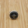 Turkish Handmade Ring, Compass Ring, Men's Handmade Ring, Men's Ring, Onyx Ring, Men's Jewelry, Gift for Him, 925 Sterling Silver Ring, Onyx