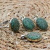 Emerald Set, Authentic Set, Handmade Set Women, Turkish Handmade, Ladies Jewelry Set, Earring, Pendant, Ladies Set, 925k Sterling Silver Emerald Set, Authentic Set, Handmade Set Women, Turkish Handmade, Ladies Jewelry Set, Earring, Pendant, Ladies Set, 925k Sterling Silver