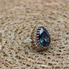 Handmade Women's Ring, Mystic Topaz Ring, Turkish Handmade Ring, Ladies Ring, Ottoman Women Ring, Ladies Ring, 925k Sterling Silver Ring,