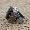Handmade Silver Men's Ring, Onyx Men's Ring, Turkish Handmade Men's Ring, Men's Ring, Ottoman Mens Ring, Gift for Him, 925 Sterling Silver