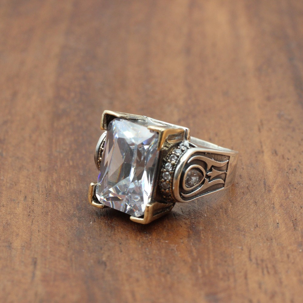 Zircon Ladies Ring, Handmade Women Ring, Turkish Handmade Silver Ladies Ring, Ottoman Ring, Ladies Ring, 925k Sterling Silver, Zircon Ring Zircon Ladies Ring, Handmade Women Ring, Turkish Handmade Silver Ladies Ring, Ottoman Ring, Ladies Ring, 925k Sterling Silver, Zircon Ring