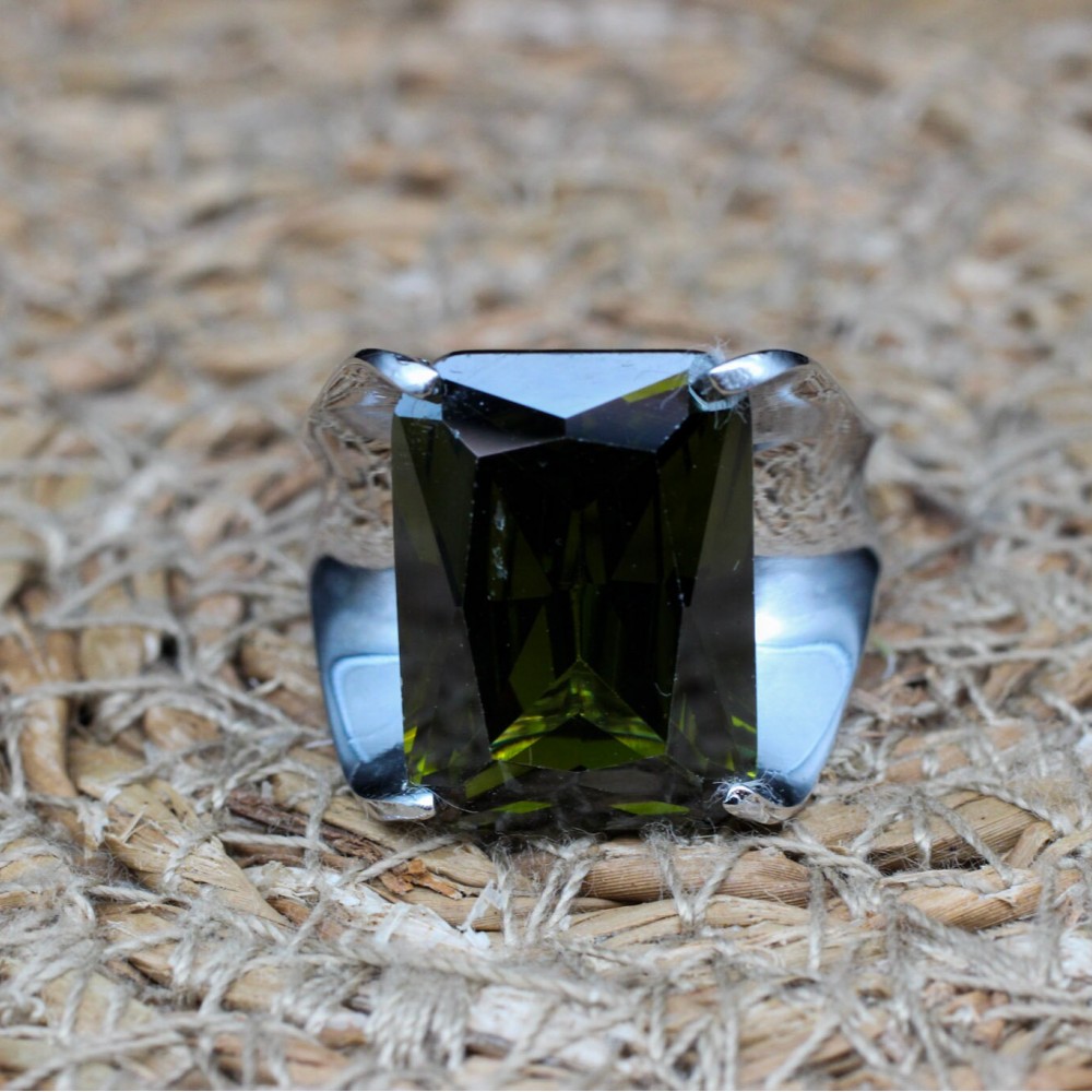 Peridot Ladies Ring, Handmade Women's Ring, Turkish Handmade Silver Ladies Ring, Ottoman Women's Ring, Ladies Ring, 925k Sterling Silver