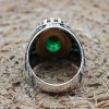 Emerald Men's Ring, Ottoman Men's Ring, Handmade Men's Ring, Turkish Handmade Men's Ring, Men's Jewelry, Gift for Him, 925 Sterling Silver
