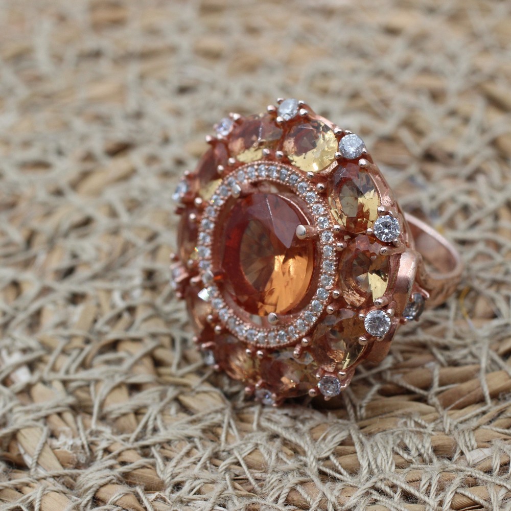 Alexandrite Women Ring, Handmade Ring, Turkish Handmade Silver Ladies Ring, Rose Gold Plated Ring, Ladies Ring, 925k Sterling Silver Ring Alexandrite Women Ring, Handmade Ring, Turkish Handmade Silver Ladies Ring, Rose Gold Plated Ring, Ladies Ring, 925k Sterling Silver Ring