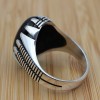 Men's Handmade Ring, Turkish Handmade Silver Men's Ring, Ottoman Men Ring, Onyx Ring, Men's Jewelry, Gift for Him, 925k Sterling Silver Ring