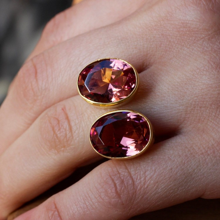 Alexandrite Women Ring, Handmade Women Ring, Turkish Handmade Silver Ladies Ring, Gold Plated Ring, 925k Sterling Silver Adjustable Ring