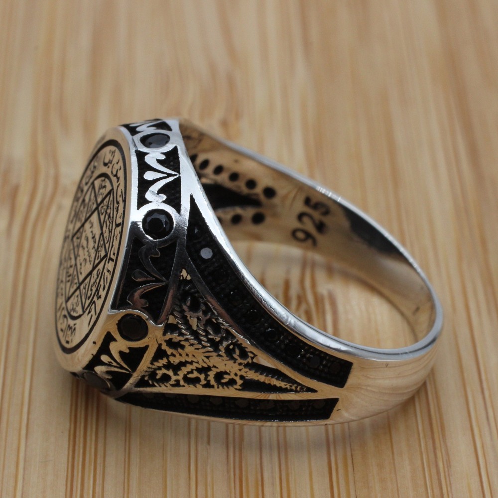 Arabic Ring, Turkish Handmade Arabic Ring, Onyx Mens Ring, Jewelry Arabic Ring, Arabic Mens Ring, Sterling Silver 925K, Ottoman Men's Ring,