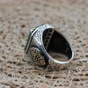 Emerald Men's Ring, Ottoman Men's Ring, Handmade Men's Ring, Turkish Handmade Men's Ring, Men's Jewelry, Gift for Him, 925 Sterling Silver