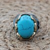 Turquoise Men's Ring, Ottoman Men's Ring, Handmade Men's Ring, Turkish Handmade Men's Ring, Men's Jewelry, Gift for Him, 925 Sterling Silver Turquoise Men's Ring, Ottoman Men's Ring, Handmade Men's Ring, Turkish Handmade Men's Ring, Men's Jewelry, Gift for Him, 925 Sterling Silver