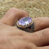 Amethyst Men's Ring, Mens Handmade Ring, Turkish Handmade Silver Men Ring, Ottoman Men Ring, Men Jewelry, Gift for Him, 925k Sterling Silver