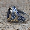 Turkish Handmade Silver Men Ring, Mens Handmade Ring, Ottoman Ring, Sapphire Ring, Men's Jewelry, Gift for Him, 925k Sterling Silver Ring Turkish Handmade Silver Men Ring, Mens Handmade Ring, Ottoman Ring, Sapphire Ring, Men's Jewelry, Gift for Him, 925k Sterling Silver Ring